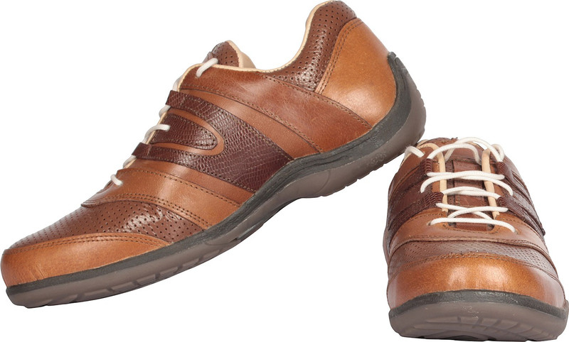tzaro TZARO Genuine Leather Tan Color Sneaker - Phantom T Casuals For Men(Tan)