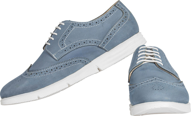 tzaro TZARO SuperLight Genuine Leather Brogues - Gimlet, Blue Brogues For Men(Blue)