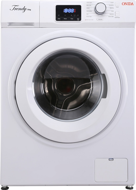 Onida 7.5 kg Fully Automatic Front Load with In-built Heater White(trendy75)