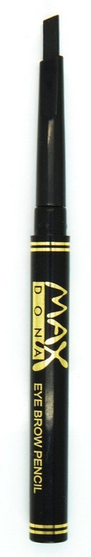 maxdona Semi Retractable Lasting Eyebrow Eye Brow Chalk Pen Pencil #01(Black)