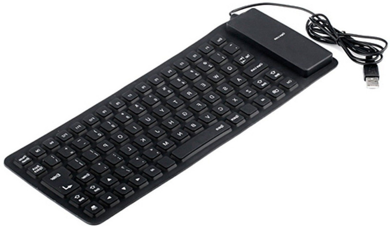 ROQ Premium Series Flexible Foldable Wired USB Laptop Keyboard(Black)