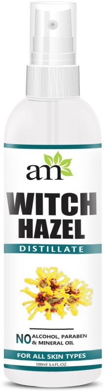 AromaMusk 100% Pure & Natural Witch Hazel Distillate Toner and Astringent, ( No Alcohol,  & Paraben Free)(100 ml)