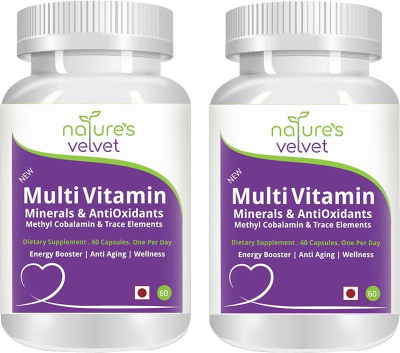 Natures Velvet Lifecare MultiVitamins Multiminerals & Antioxidants, 60 Capsules - Pack of 2(120 No)