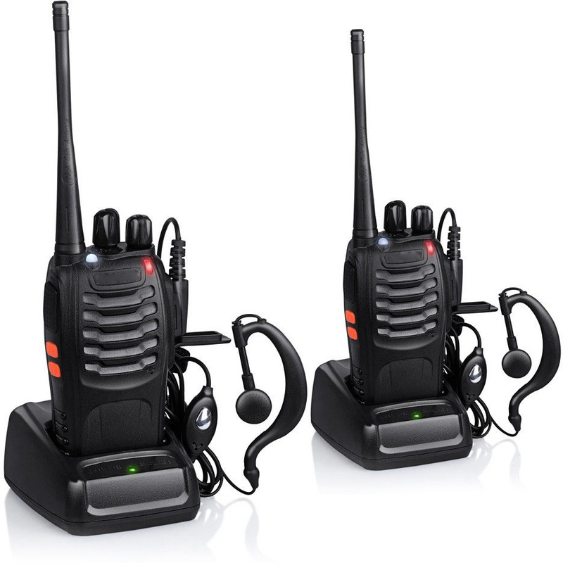 universeindia Baofeng BF-888S UHF 400-470MHz CTCSS/DCS With Earpiece Handheld Amateur Radio Walkie Talkie Two Way Radio walkie talkie Walkie Talkie(Black)