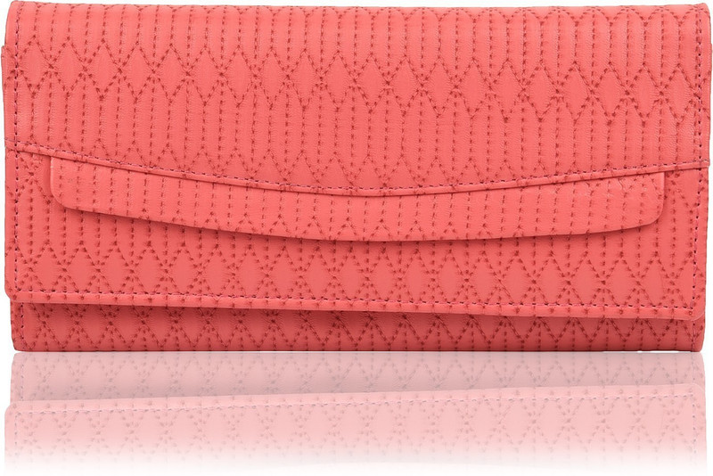 bellissa Women Trendy Pink Artificial Leather Wallet(6 Card Slots)