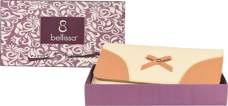 bellissa Women Casual Beige Artificial Leather Wallet(6 Card Slots)