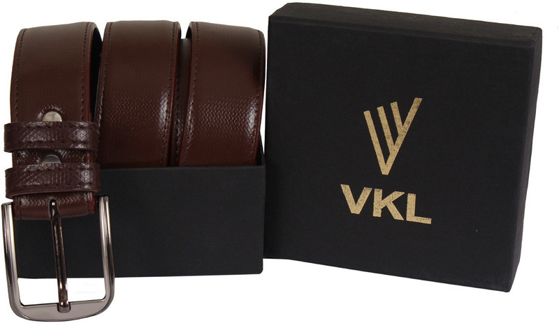 vkl Men Formal, Casual Brown Artificial Leather Belt