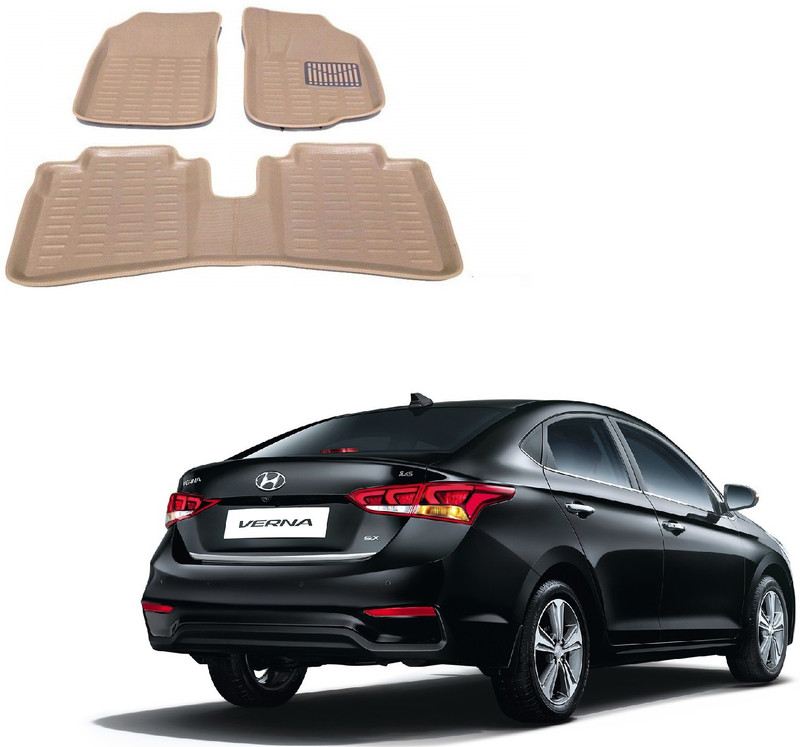 AuTO ADDiCT EVA 3D Mat For Hyundai Verna Fluidic(Beige)