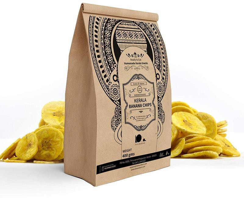 looms & weaves Fresh Kerala Banana Chips - 400 Gms Chips(400 g)