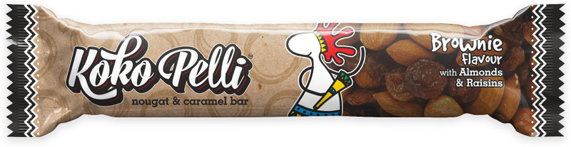 kokopelli Brownie Flavour with almonds & Raisins pack of 1 with 22 Bars(396 g)