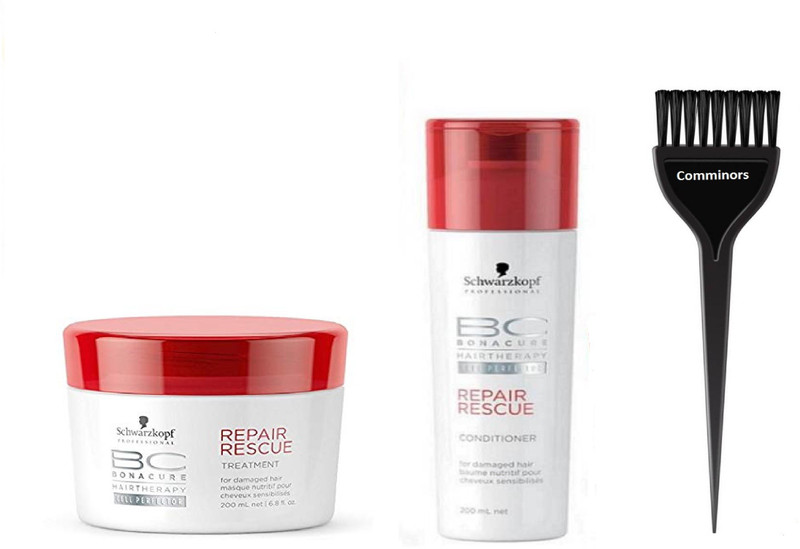 comminors of Hair Brush & BC Bonacure Repair Resuce masque 200ml & Conditioner 200ml 9set of 3)(3 Items in the set)