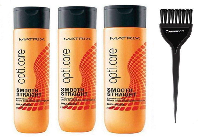 comminors of Hair Brush & Ultra Smoothing hair Shampo 200 ml (pack of 3) (set of 3)(4 Items in the set)