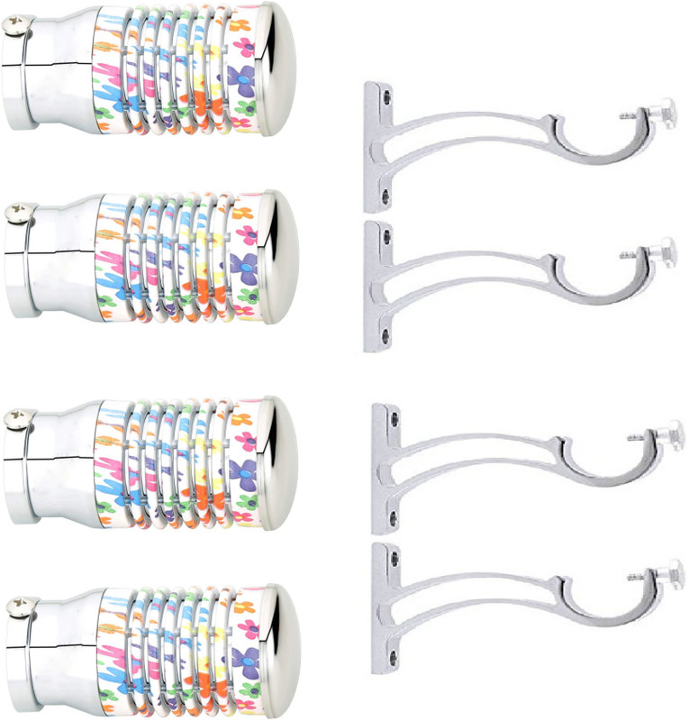 boruz Multicolor Rod Rail Bracket, Curtain Rods, Curtain Knobs