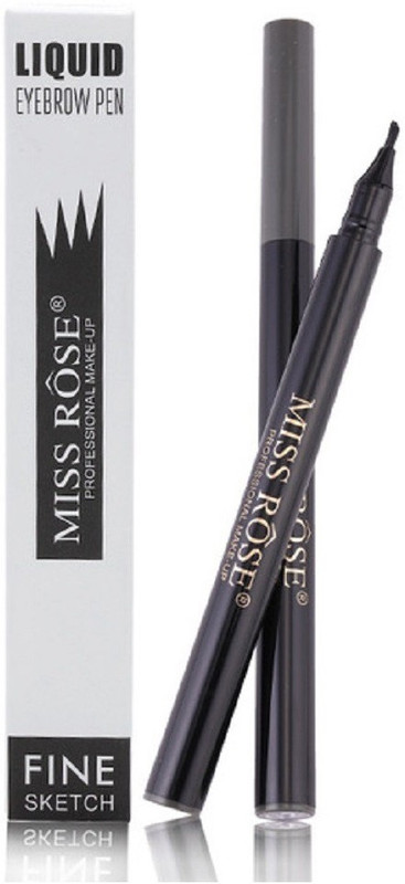 missrose Professional Make Up Liquid Eyebrow Pen Fine Sketch 7402-041-M2 (0.4gm)(Dark Gray)