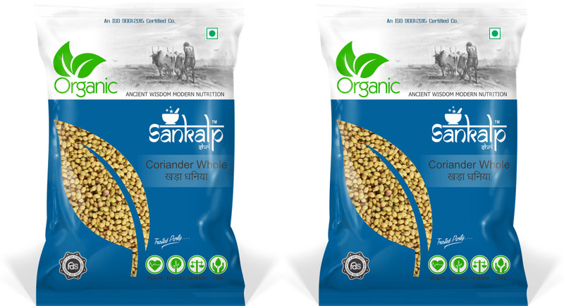 sankalpshri Organic Coriander Whole | Khada Dhaniya 500gm (Pack of 2)(2 x 250 g)