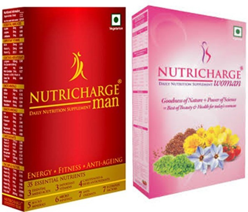 Nutricharge Man & Nutricharge Woman Tablets ( 1 Month Pack)(30 No ...