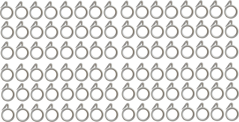 boruz White Rod Rail Bracket, Curtain Rings, Curtain Hooks