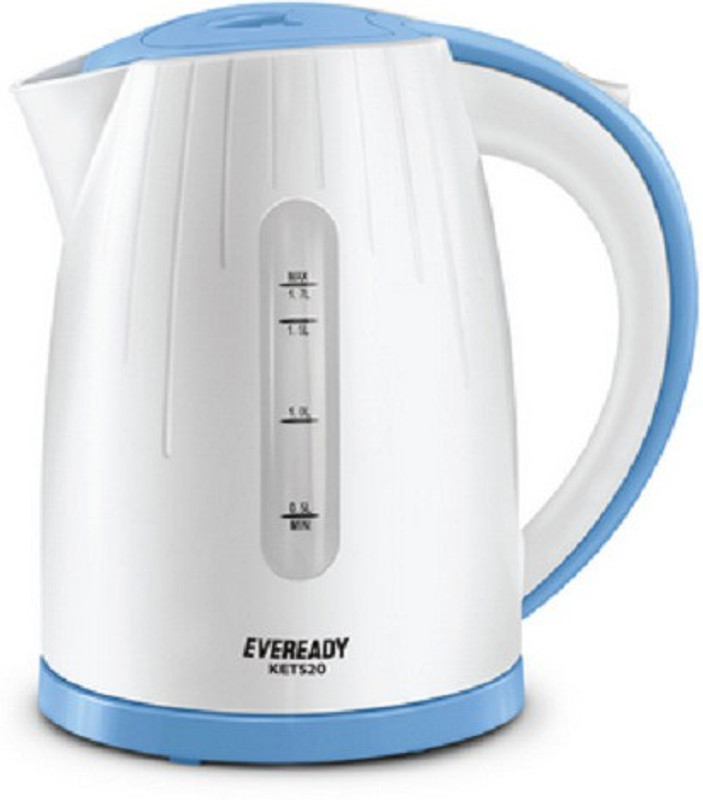 Eveready 1.7 LTR ELECTRIC KETTLE (INSTANT) KET520 Electric Kettle(1.7 L, BLUE / WHITE) Eveready 1.7 LTR ELECTRIC KETTLE (INSTANT) KET520 Electric Kettle(1.7 L, BLUE / WHITE)
