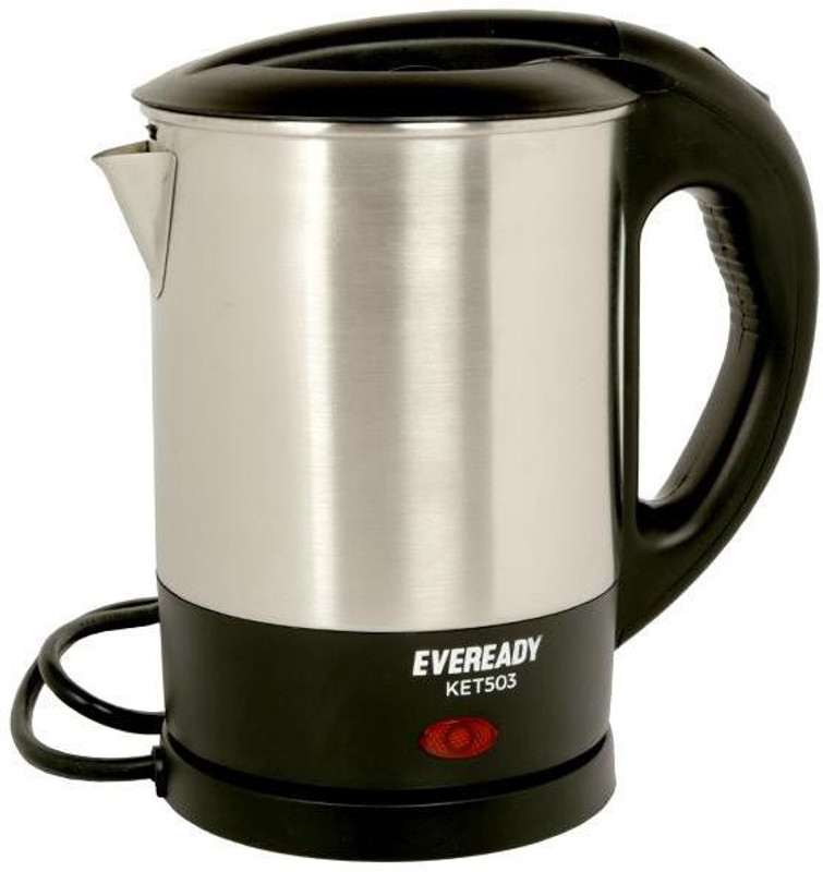 Eveready 1 LTR ELECTRIC KETTLE (INSTANT HEAT) STAINLESS STEEL KET503 Electric Kettle(1 L, STEEL / SILVER) Eveready 1 LTR ELECTRIC KETTLE (INSTANT HEAT) STAINLESS STEEL KET503 Electric Kettle(1 L, STEEL / SILVER)