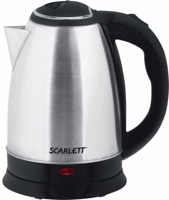 Scarlett 2.0 Liter - Stainless Steel Body - Automatic - Cordless - Easy to Use - 1500W - European Model with European Type C Plug Electric Kettle(2 L, Black)