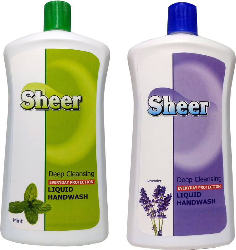 sheer Hand Wash Refill Pack 2X900ml Mint,Lavender Bottle(2 x 900 ml)