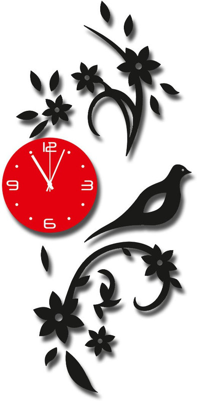 e india fashion Analog 81 cm X 38 cm Wall Clock(Black, Without Glass)