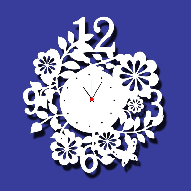 e india fashion Analog 38 cm X 38 cm Wall Clock(White, Without Glass)