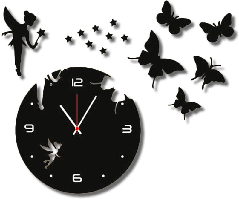 e india fashion Analog 48 cm X 58 cm Wall Clock(Black, Without Glass)
