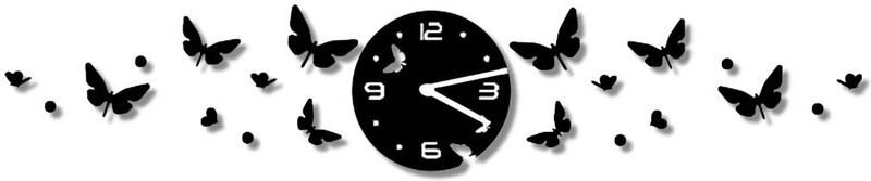 e india fashion Analog 30 cm X 101 cm Wall Clock(Black, Without Glass)