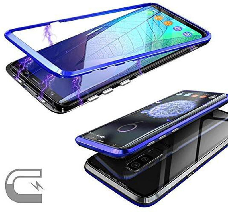 accessories kart Front & Back Case for samsung note 9 magnetic case 360 degree blue colour(blue)