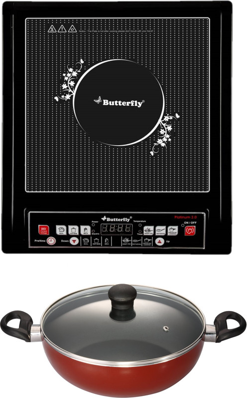 Butterfly ICT PT 2.0 Plus Kroma Kadhai Induction Cooktop(Black, Push Button)