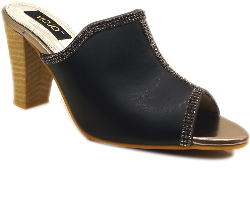 MOJO Women Black, Grey Heels