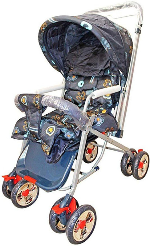 indmart Kids 8 Wheel with Brake Stroller(2, Multicolor)
