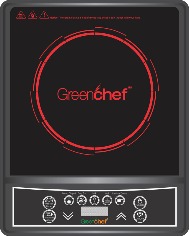 Greenchef Spectra Induction Cooktop(Black, Push Button)