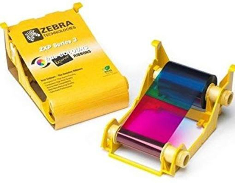 zebra technologies ZXP3 800033-336 IS Half Panel Multi Color Ink Cartridge(Yellow, Magenta, Cyan, Black, Orange)