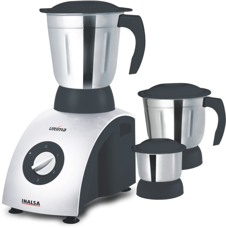 Inalsa Ultima 550 550 Mixer Grinder(Black,Gray, 3 Jars)