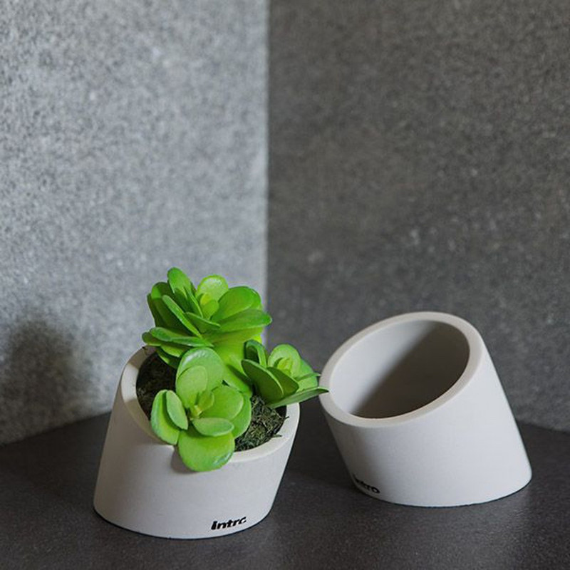 intro Ceramic Vase(7 inch, Grey)