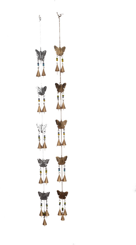 the bells Iron Windchime(91 inch, Silver, Gold)