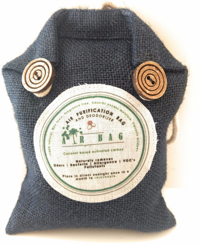 the tree company Air Purifying Bag/Deodorizer -100% Coconut Activated Carbon Naturally Purifies Air Removes Odors, Allergens And Harmful Pollutants Portable Room Air Purifier(Black)