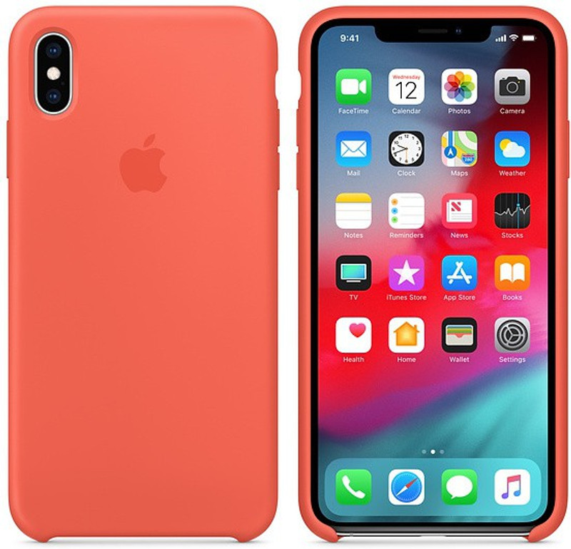 midkart Back Cover for iPhone XS MAX 6.5 Inches Nectarine Orange Silicone Case with Anti Scratch Inner Micro-fabric(nectarine orange, Shock Proof)