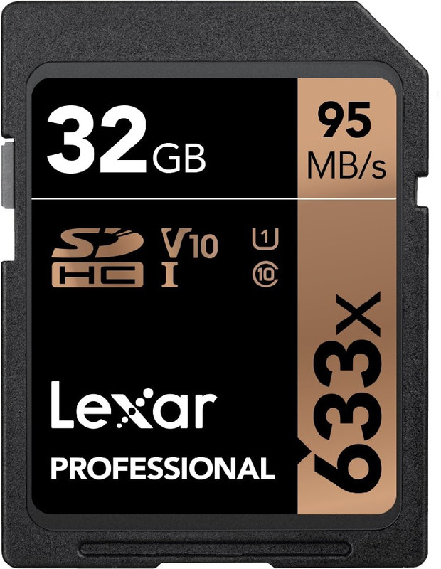 Lexar 633X 32 GB SDHC Class 10 95 Mbps Memory Card