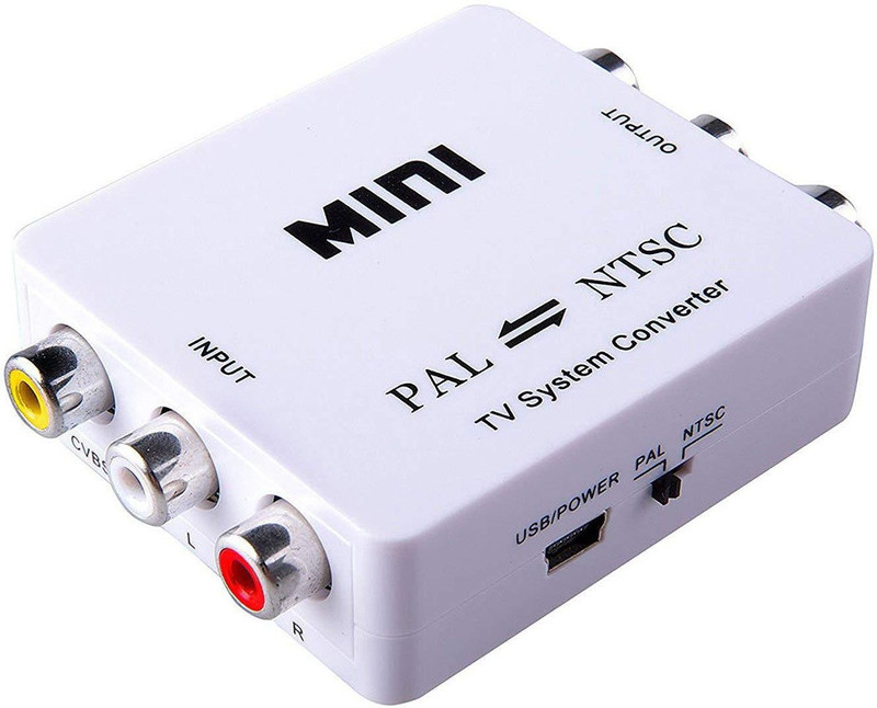 Tobo  TV-out Cable PAL To NTSC Video System Converter for TV Video Device Projector(White) TD-663VC(White, For TV)