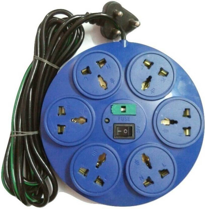 deals destination 360 degree (Color May Vary) 1 + 6 Socket Surge Protector(Multicolor)