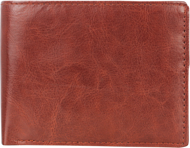 wildedge Men Brown Genuine Leather Wallet(5 Card Slots)