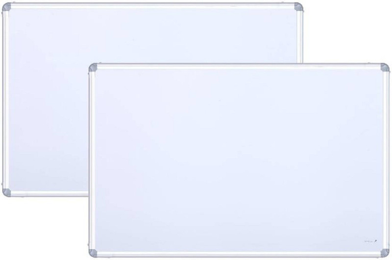 niwner Non Magnetic 2*1.5 feet white board Whiteboards(Set of 2, White & Black)