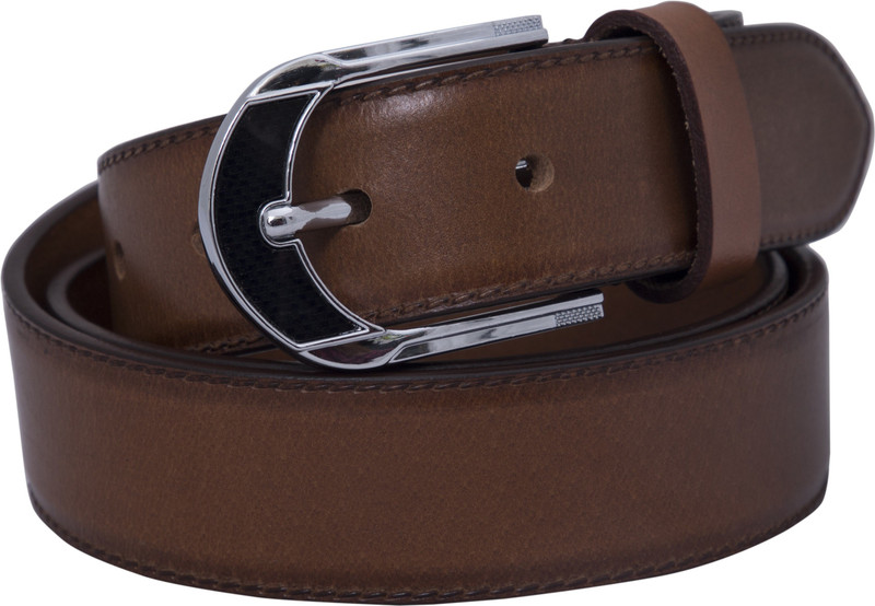 fwa Men Casual Brown Genuine Leather Belt