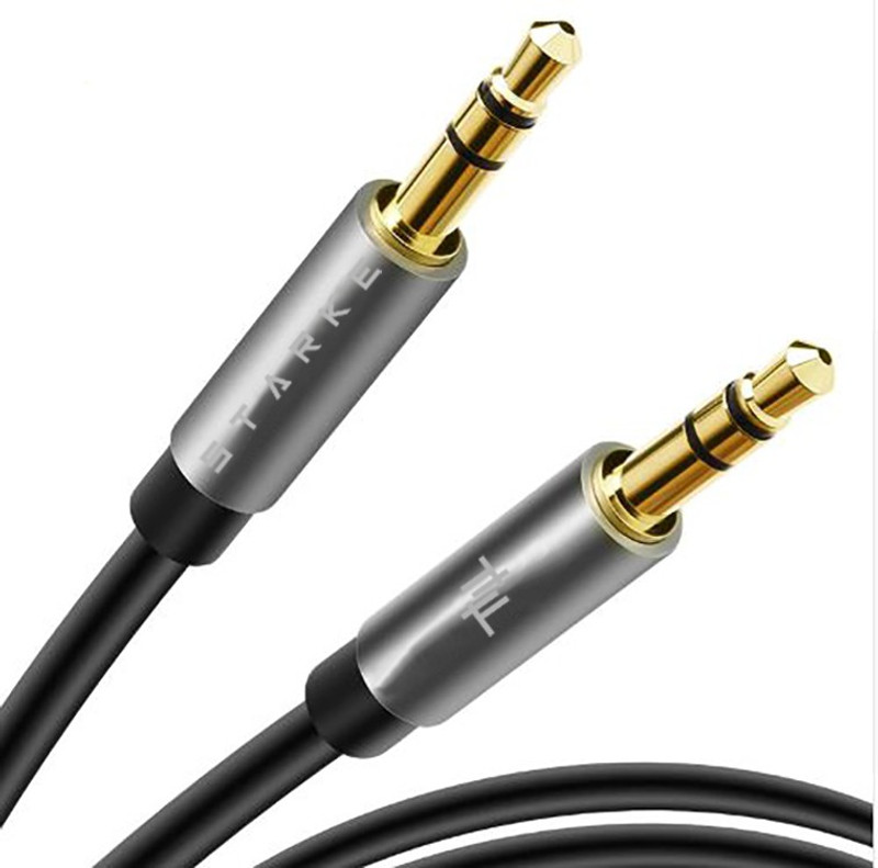 starke AV119R AUX Cable(Compatible with Mobile, Laptop, Tablet, Mp3, Gaming Device, Black)