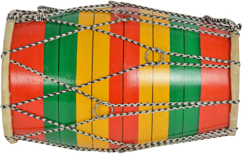 CLASSICMUSIC CM0023 Rope & Rings Dholak(Multicolor)