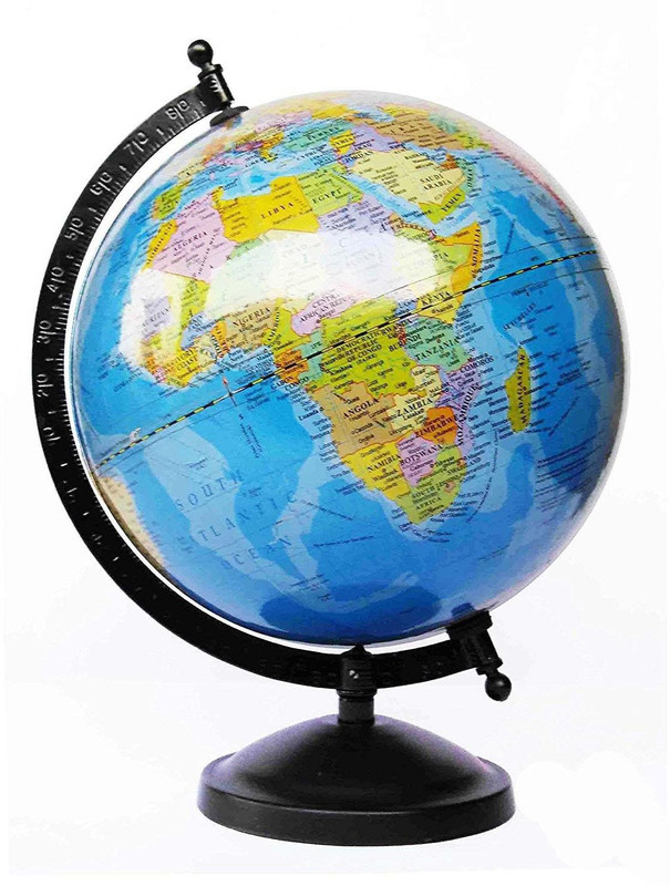 ozimo Blue01 Desk and Table Top display Geopolitical World Globe(Medium Blue)