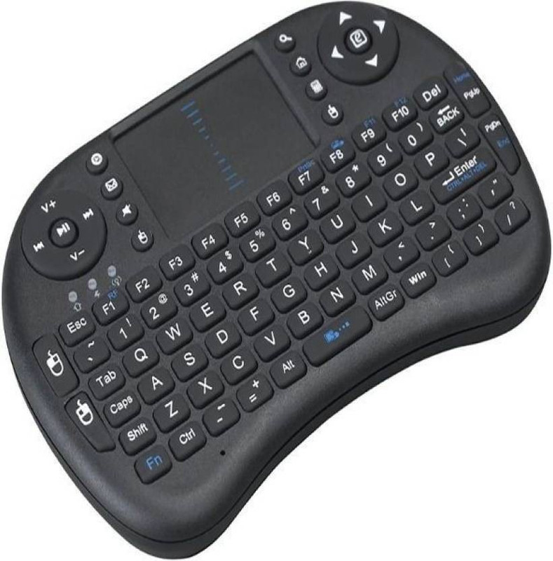 nick jones Mini Wireless Keyboard with built-in Touchpad Mouse (Multifunction Touchpad Keyboard) Compatible with SMART TV, ANDROID TV BOX, Raspberry-pi, android mobile and tablet, laptop ,p.c. Wireless MK11 Bluetooth Multi-device Keyboard(Black)